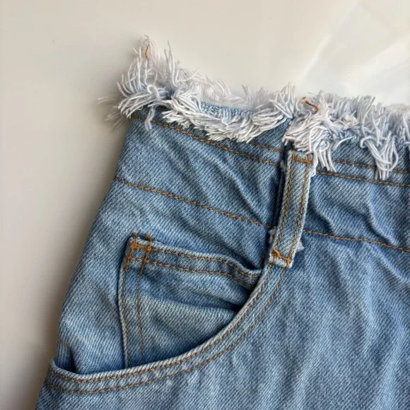 Vintage 90s California Concepts Jean Short Skirt Plaid Sz 7 Made In USA Western - Picture 5 of 13